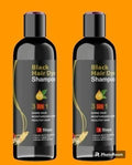 Unisex Instant Black Herbal Hair Dye Shampoo | Grey Hair Coverage (Pack of 2)